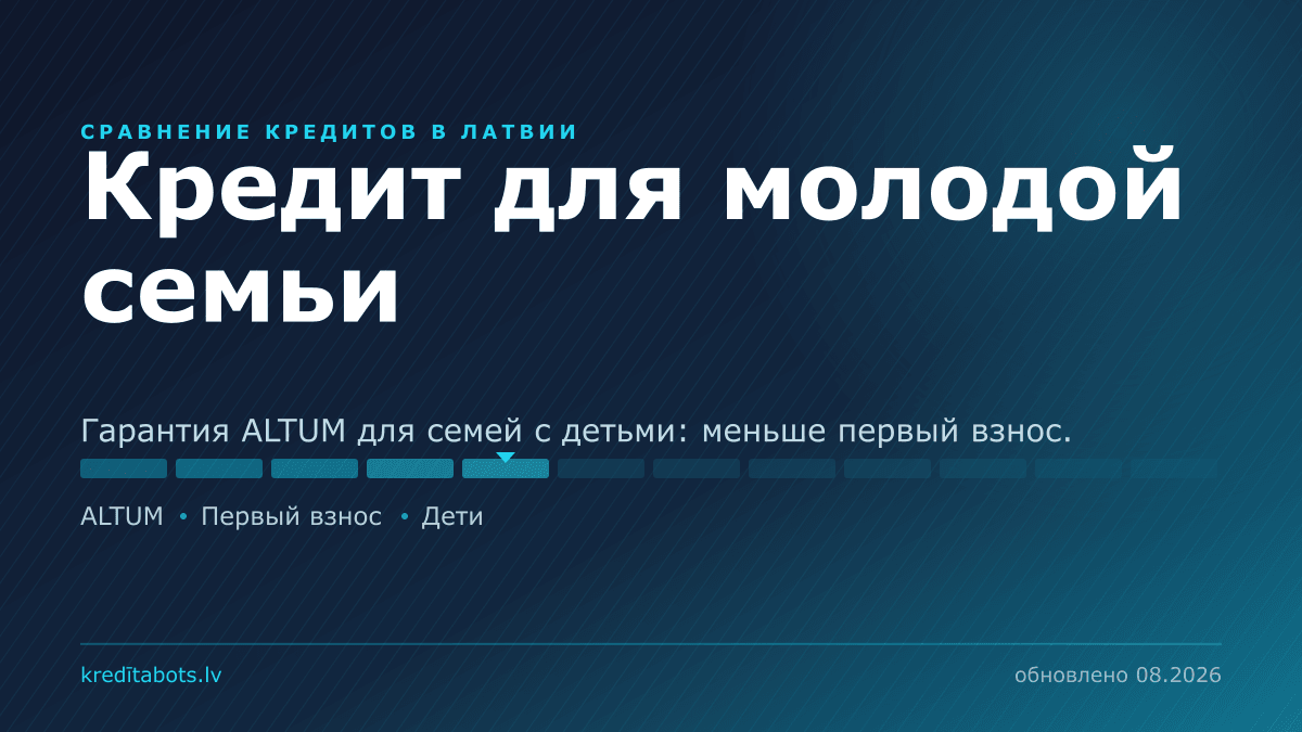 Кредит для молодой семьи — сравнение рекламных предложений в Латвии