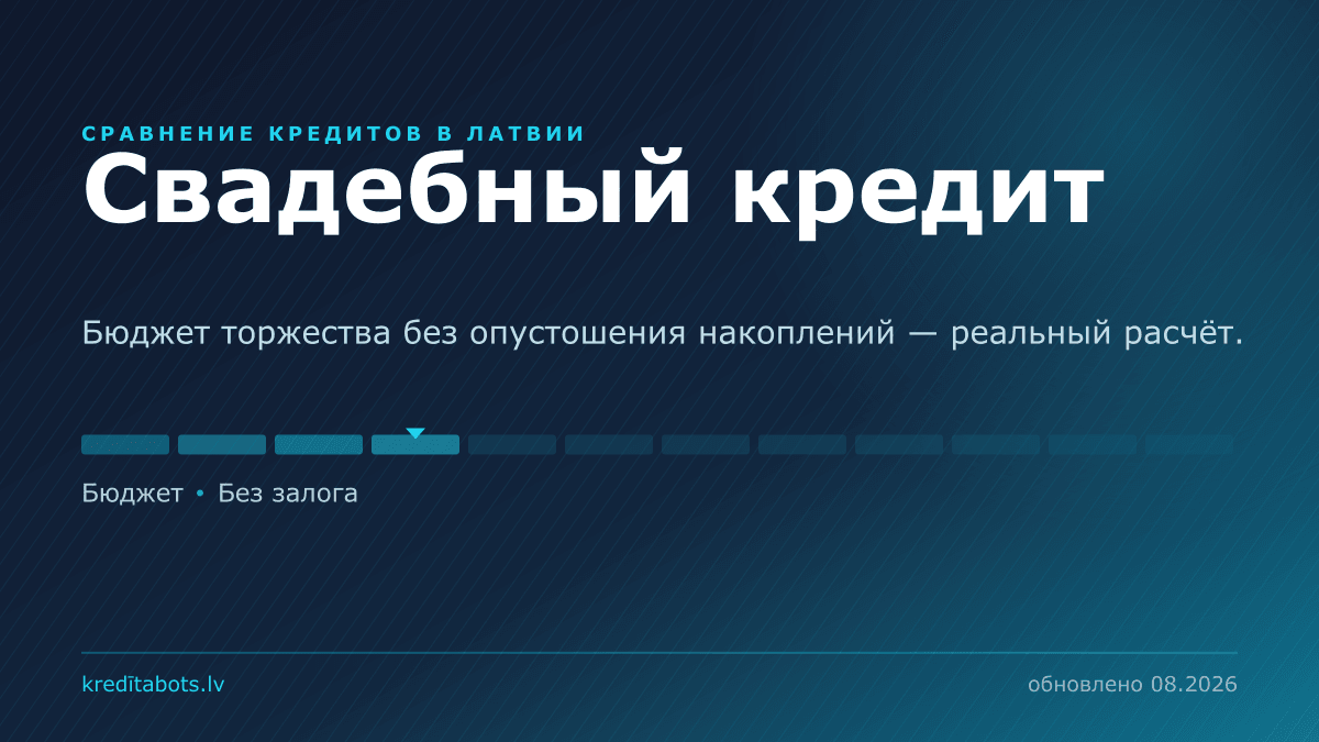Кредит на свадьбу — сравнение рекламных предложений в Латвии