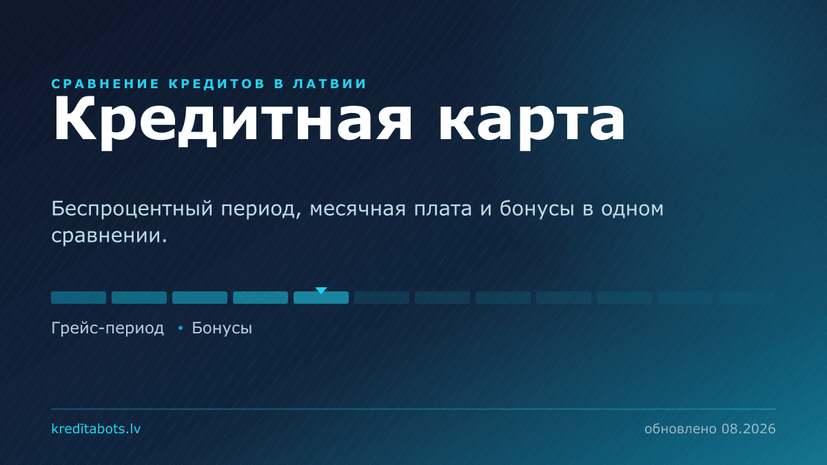 Кредитные карты — сравнение рекламных предложений в Латвии