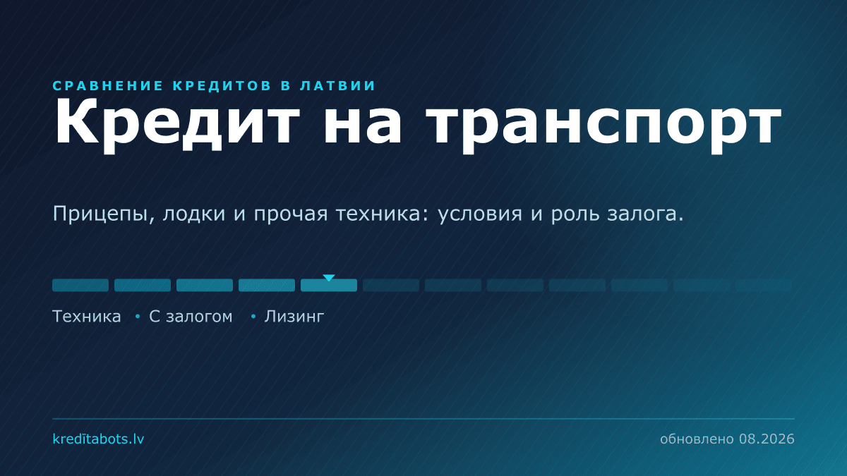 Кредит на транспорт — сравнение рекламных предложений в Латвии